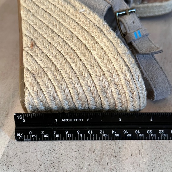 TOMS Monica Wedge Espadrilles Sandals Desert Taupe Womens Size 8 - Picture 13 of 15